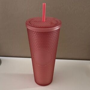 Starbucks Pink Textured Tumbler with Straw
